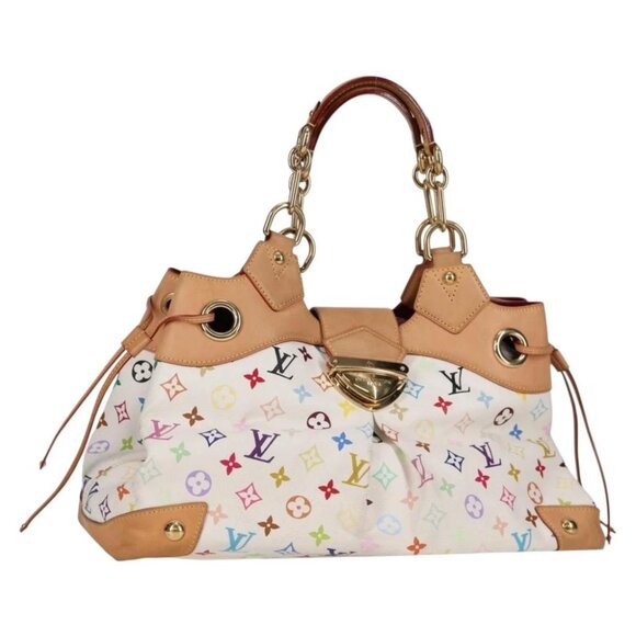 LOUIS VUITTON Monogram Multicolor Ursula Tote Bag White M40123 LV Auth PP786V - Picture 1 of 15